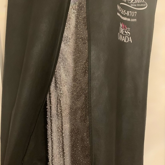 Stunning backless Amanda-Lina silver stone gown - Picture 3 of 5